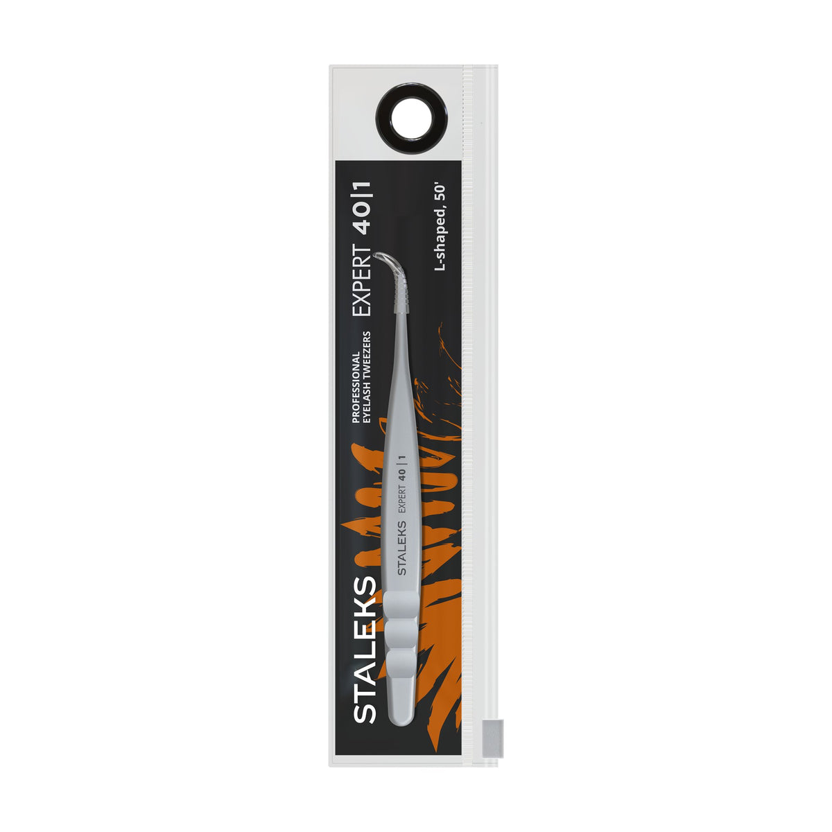 Pinza para Pestañas en L 50° Staleks Expert 40 Tipo 1 en su empaque original