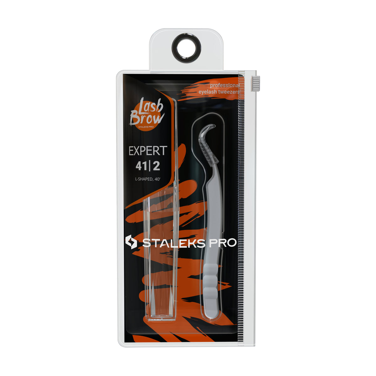 Pinza para Pestañas en L 40° Staleks Expert 41 Tipo 2 en su empaque original