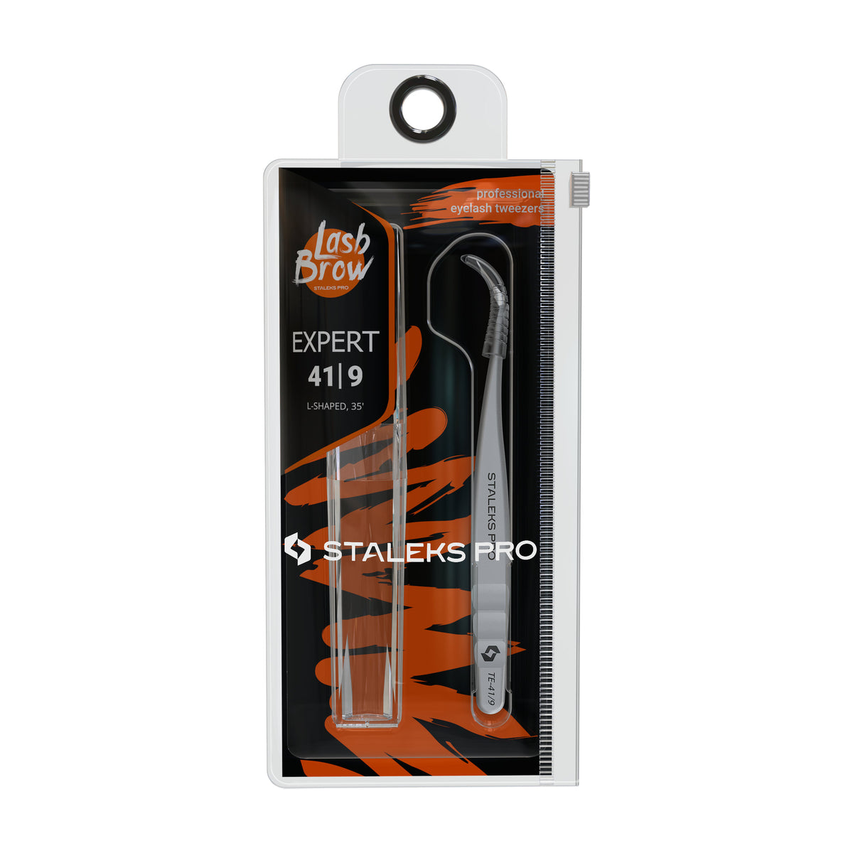 Pinza para Pestañas en L 35° Staleks Expert 41 Tipo 9 en su empaque original