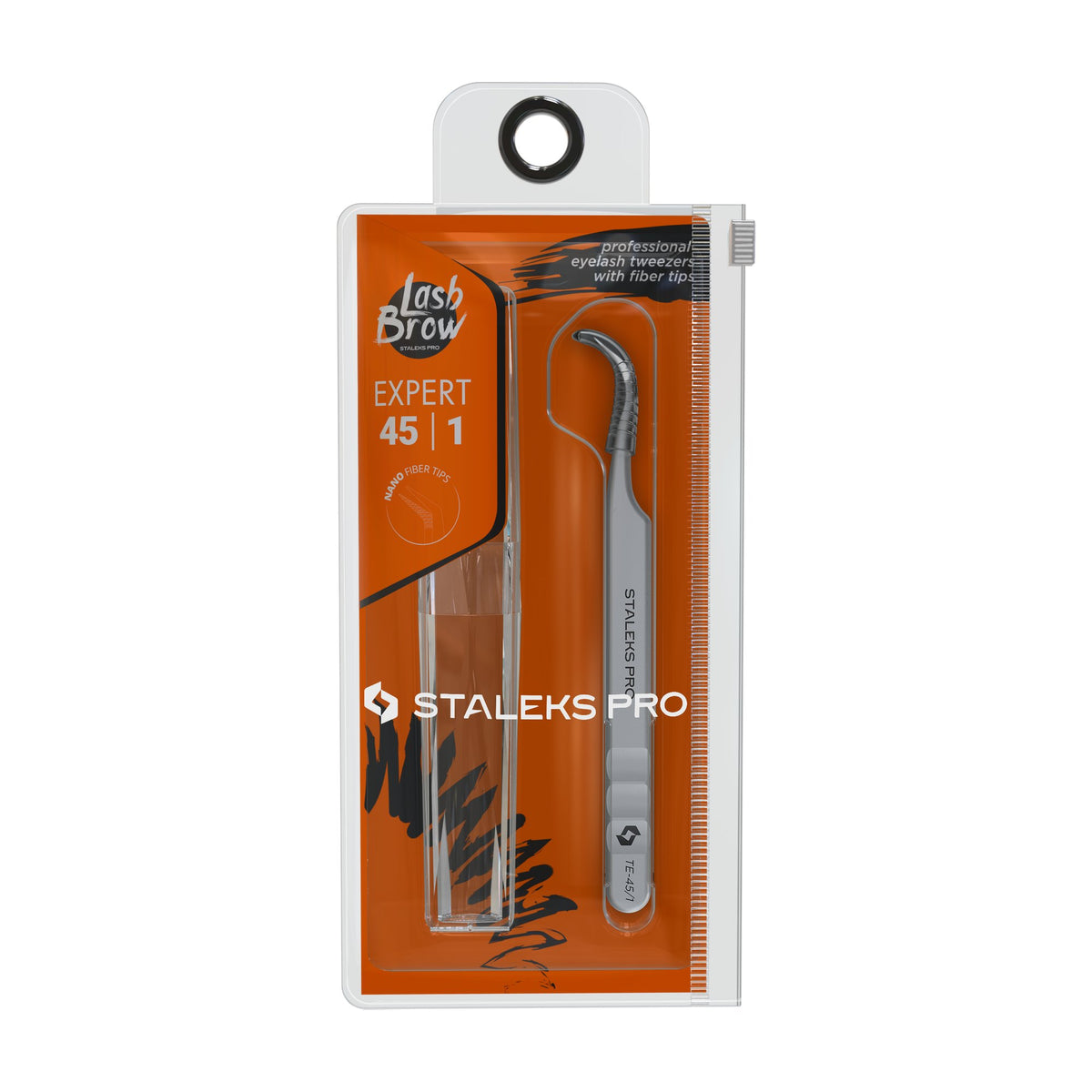 Pinza para Pestañas Curva Staleks Expert 45 Tipo 1 en su empaque original