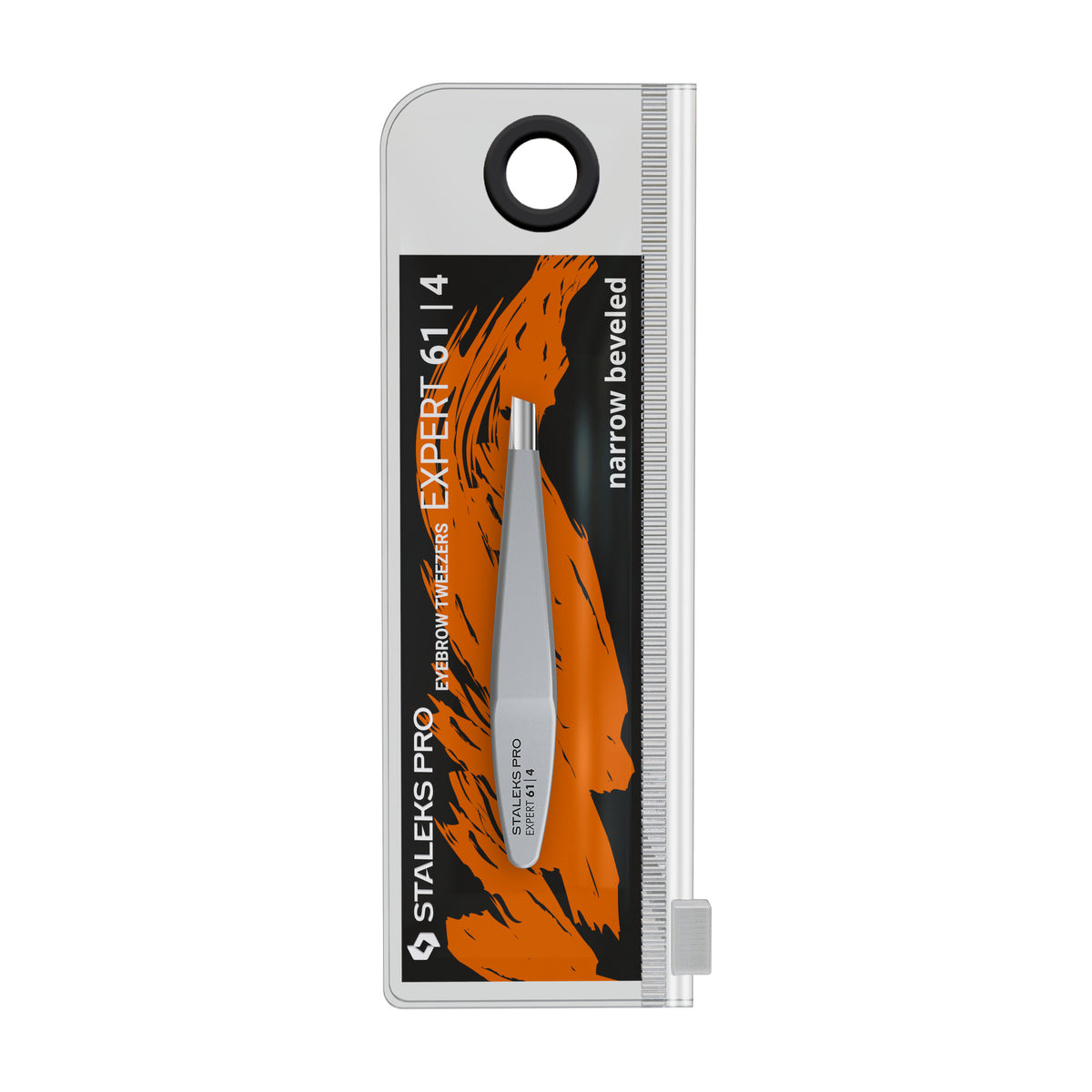Pinza para Cejas Biselada Estrecha Staleks Expert 61 Tipo 4 en su empaque original