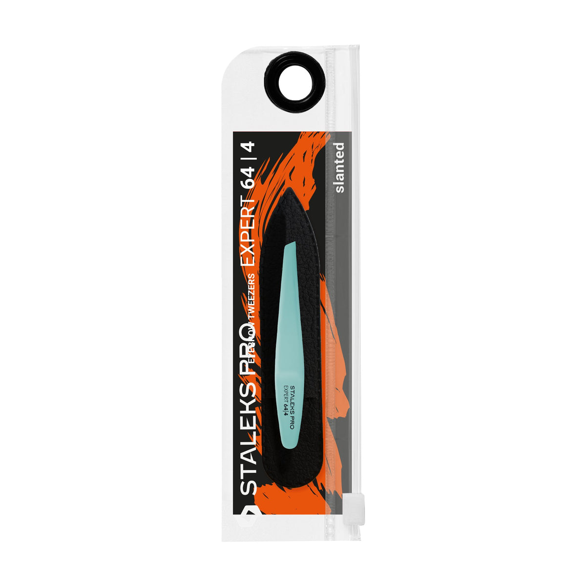 Pinza para Cejas Biselada Staleks Expert 64 Tipo 4 — Azul en su empaque original