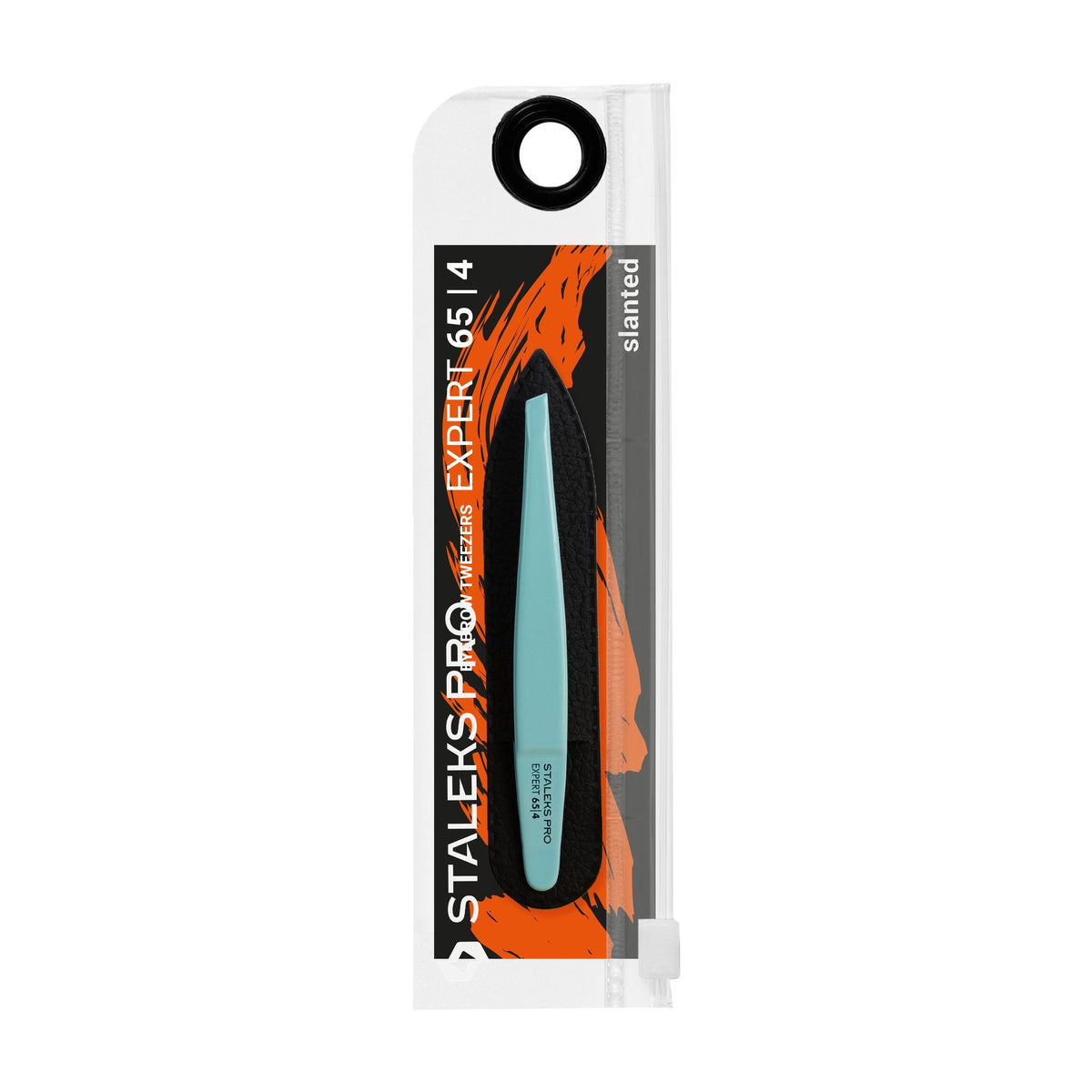 Pinza para Cejas Biselada Staleks Expert 65 Tipo 4 — Azul en su empaque original