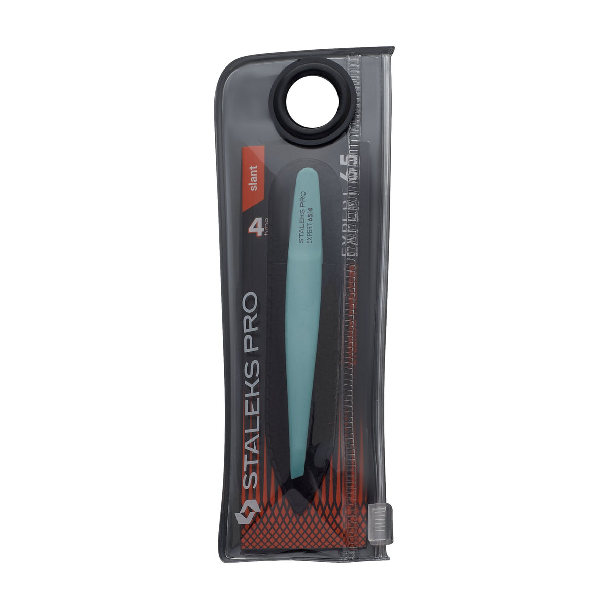 Pinza para Cejas Biselada Staleks Expert 65 Tipo 4 — Azul en su empaque original (4)