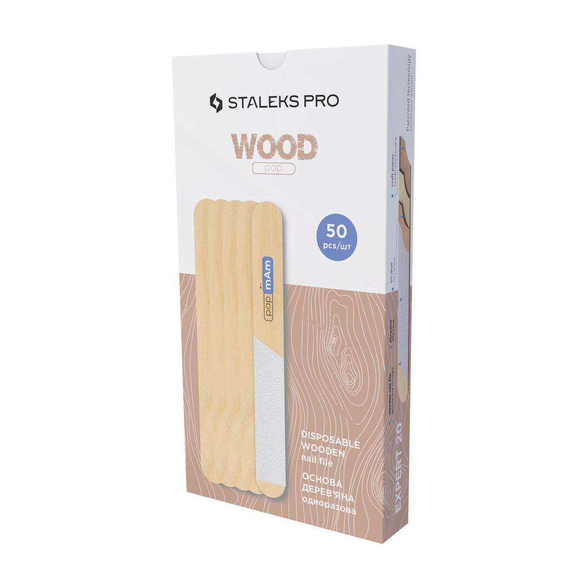 Bases de Madera Descartables Staleks Expert 20 — Pack de 50 en su empaque original