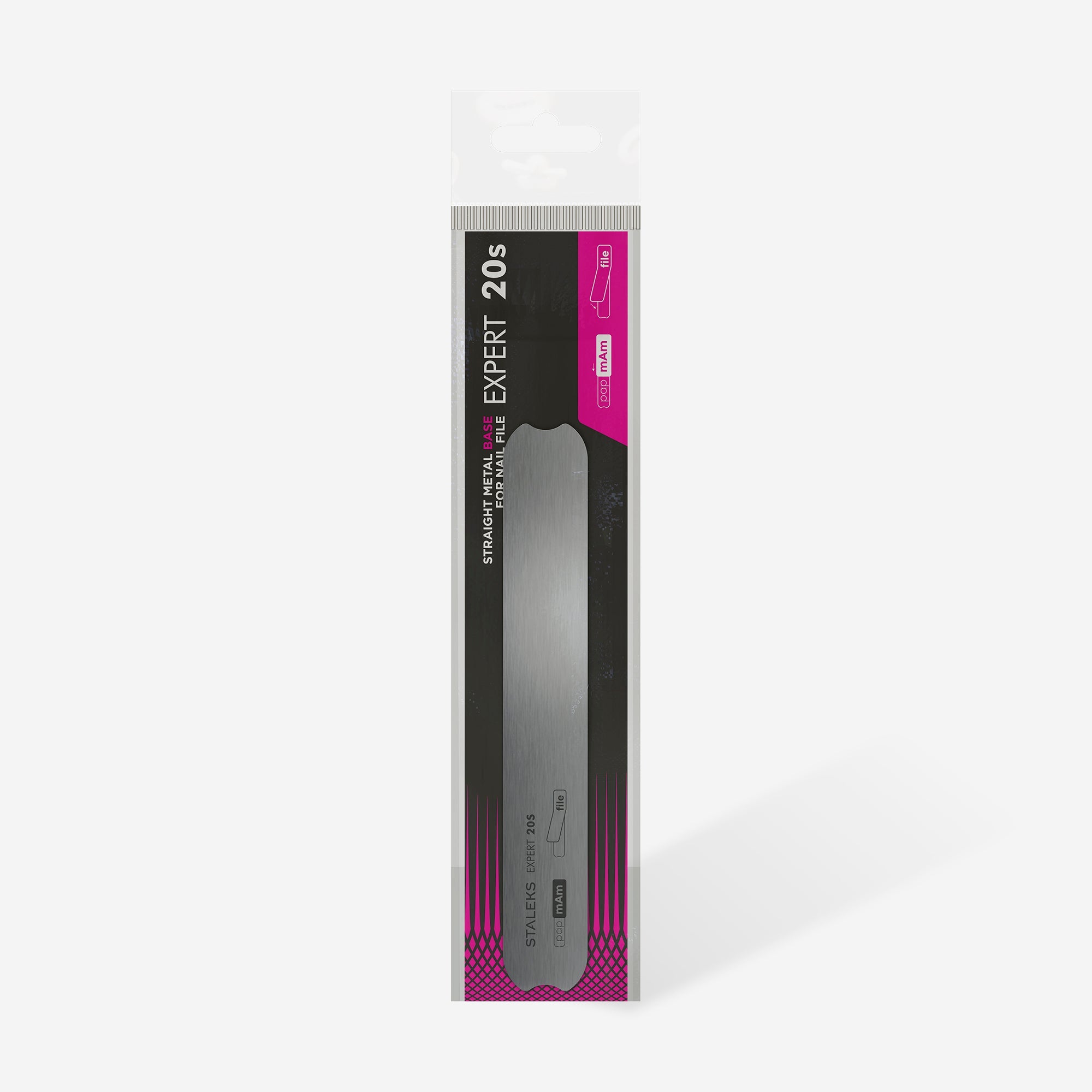 Base metálica recta para lima de uñas EXPERT 20s (130 mm)