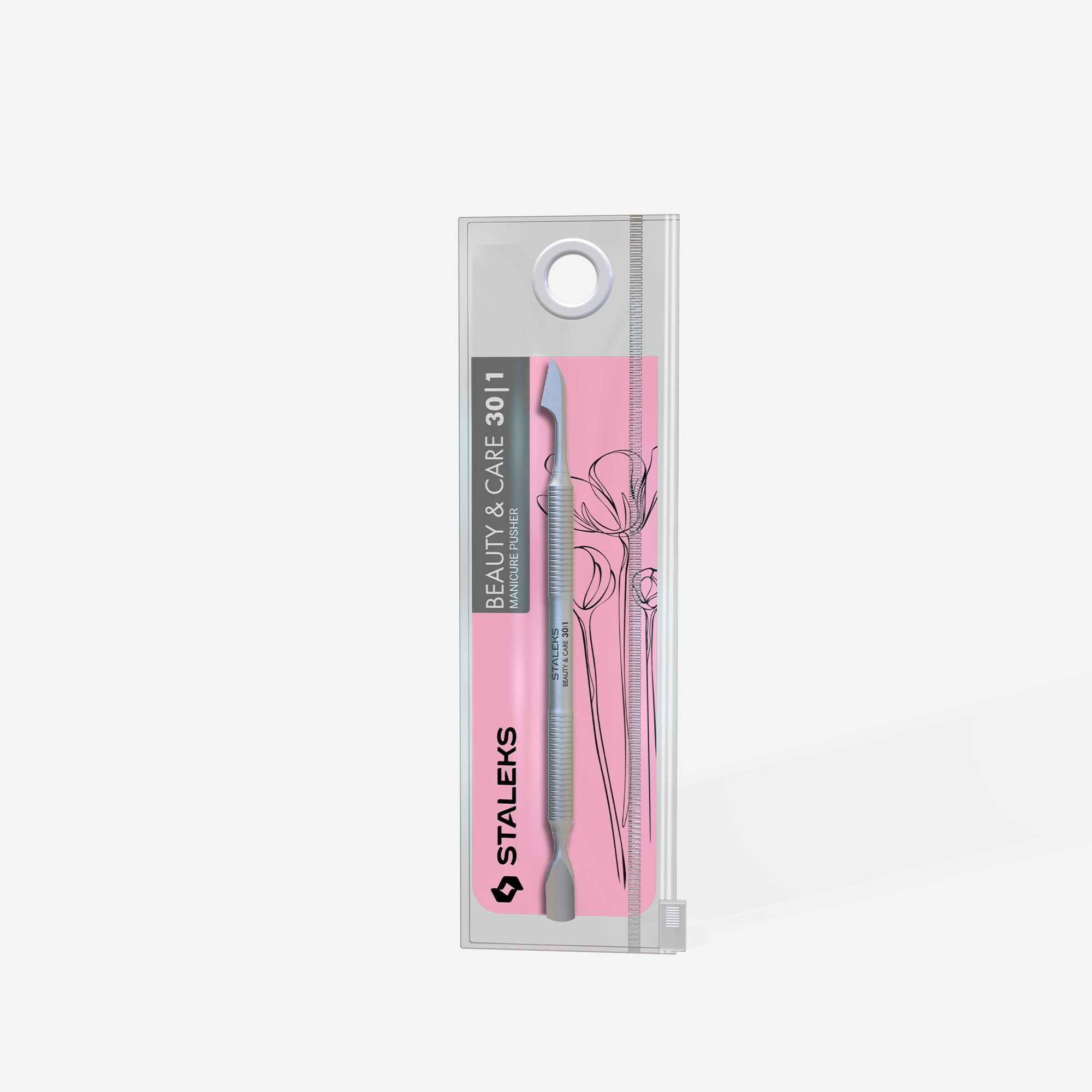Empujador de manicura BEAUTY & CARE 30 TYPE 1 (empujador estrecho redondeado y limpiador)