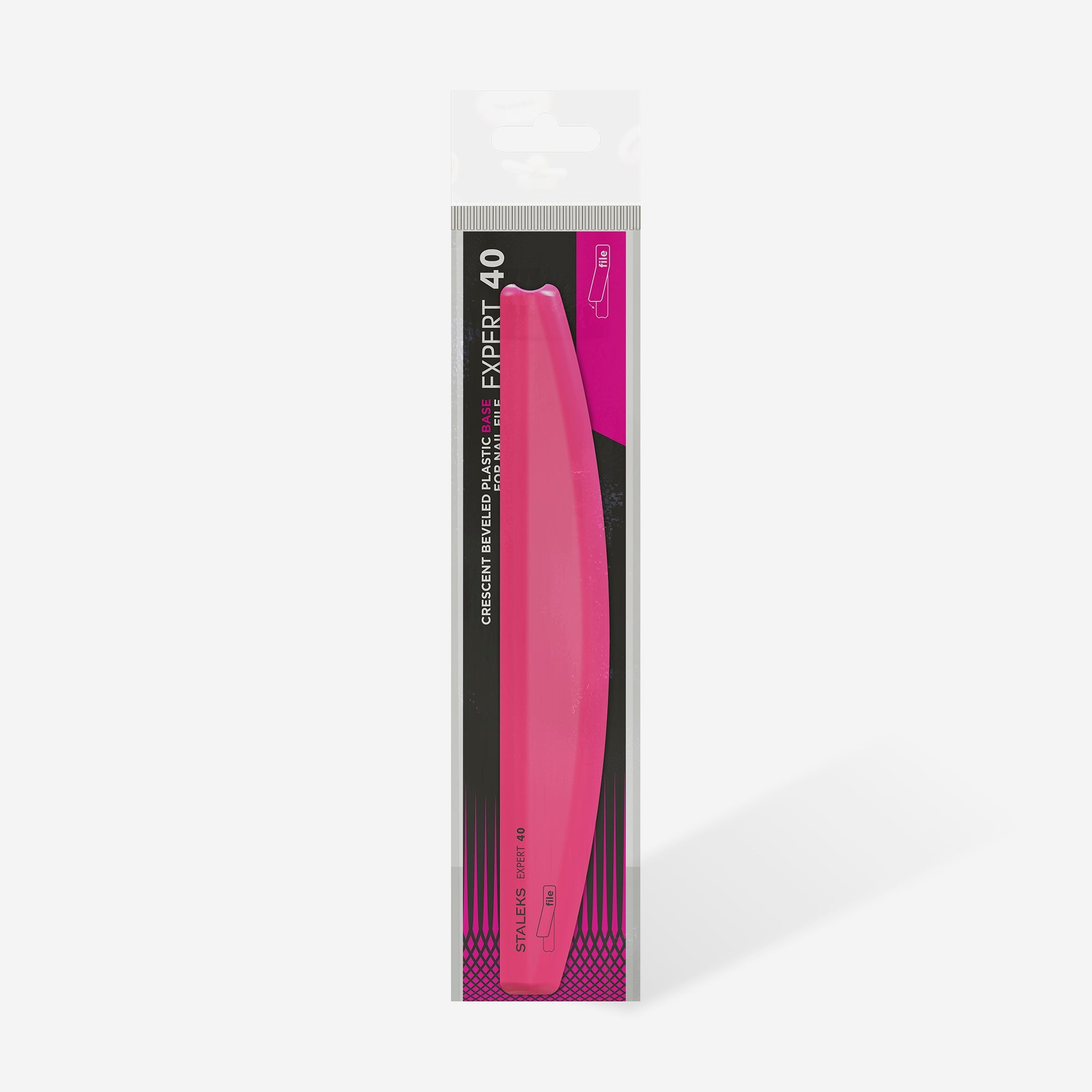 Media luna biselada base de plástico para lima de uñas EXPERT 40