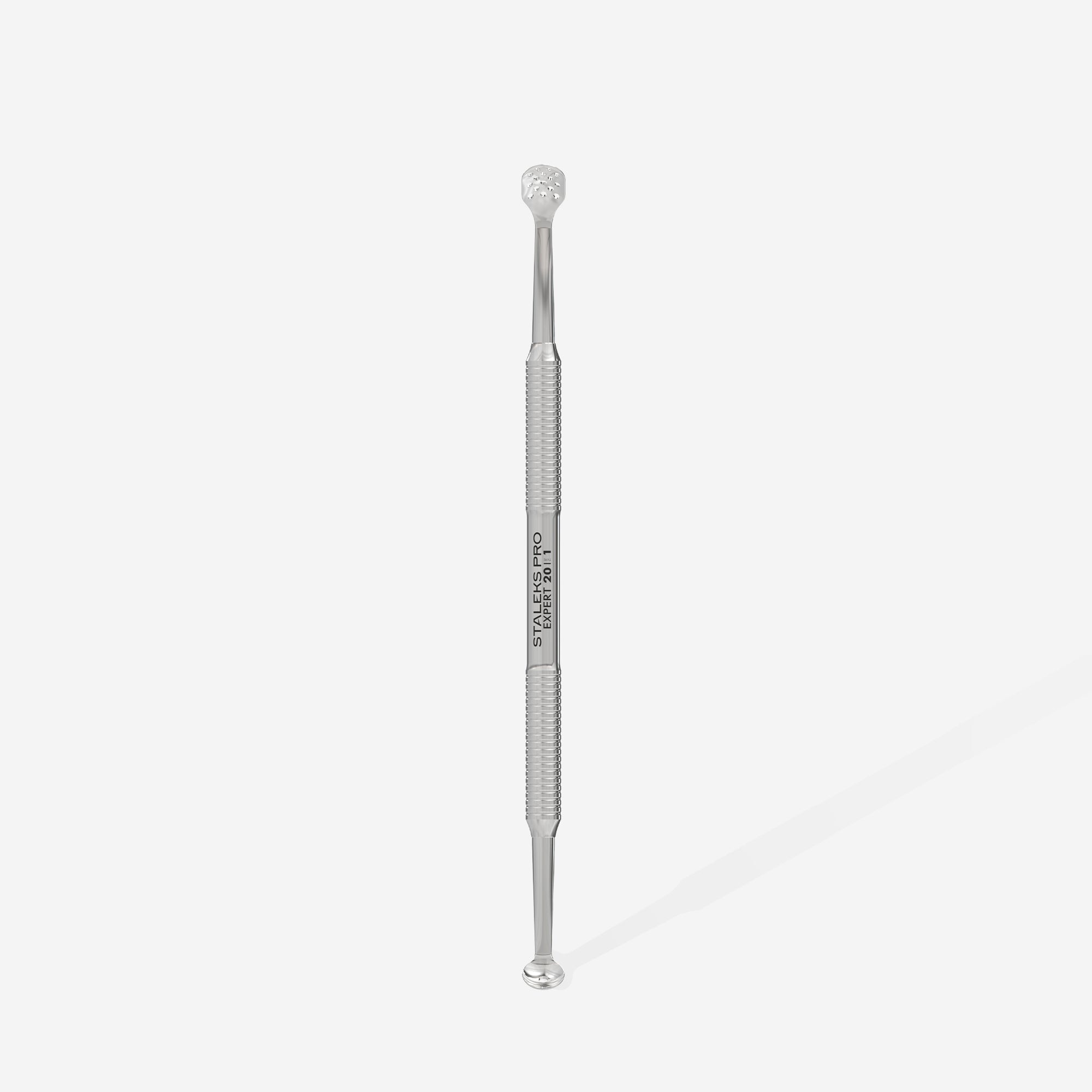 Cuchara cosmetológica de doble punta EXPERT 20 TIPO 1 (Uno y oval con 15 agujeros)