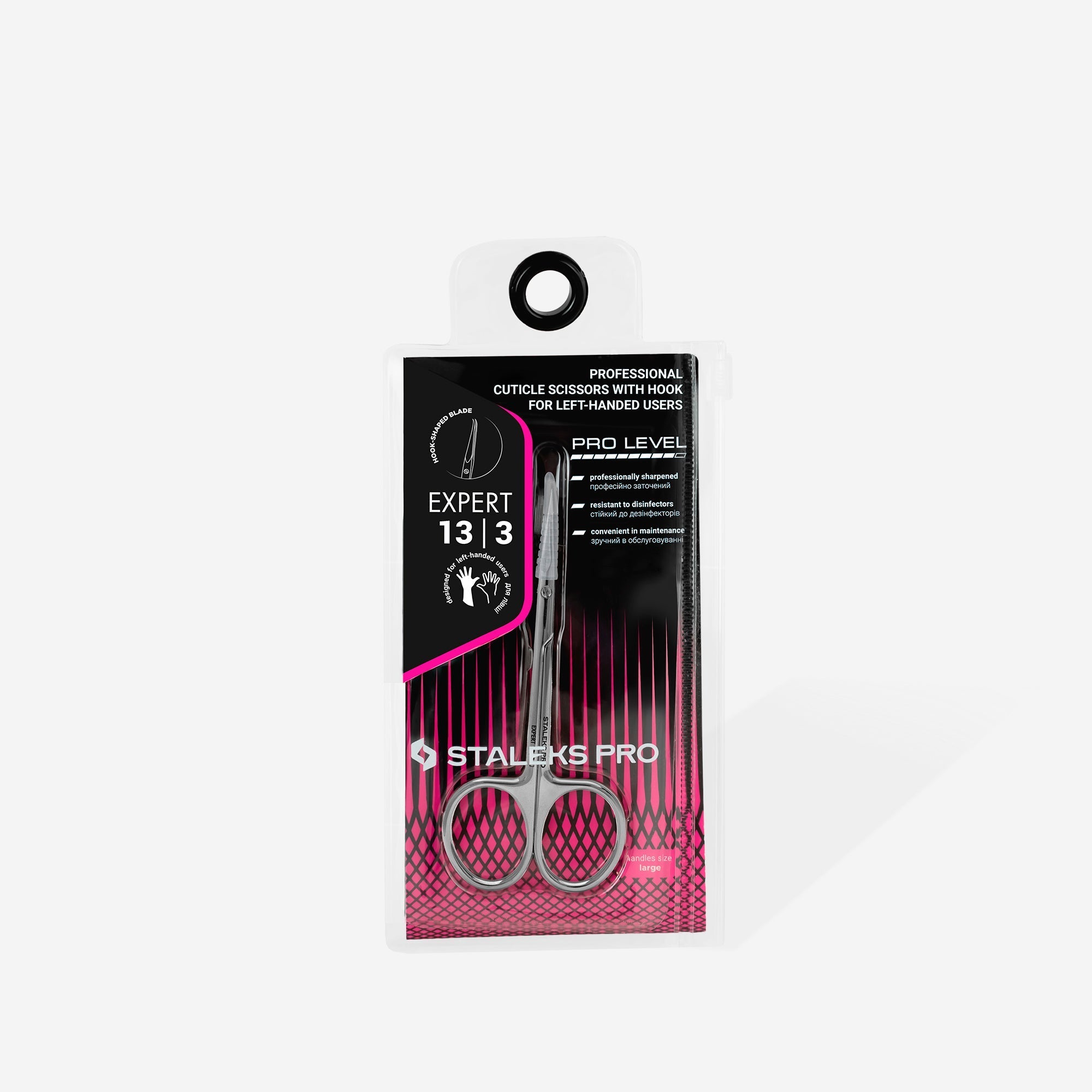 Tijeras profesionales para cutículas con gancho para zurdos EXPERT 13 TYPE 3