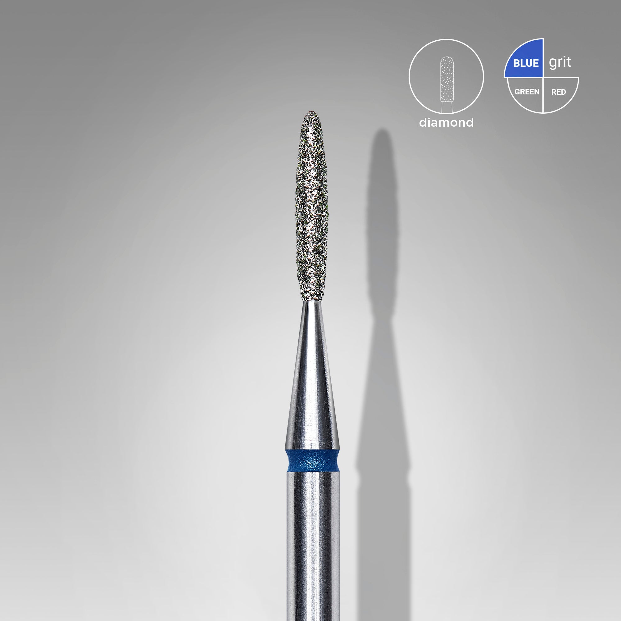 Fresa - Flama Azul Redondeada. Diametro 1.4mm, parte de trabajo 8mm  (STALEKS)