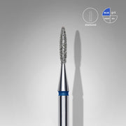 Fresa - Flama Puntiaguda Azul. Diámetro 1,6 mm, largo 8 mm. (STALEKS)