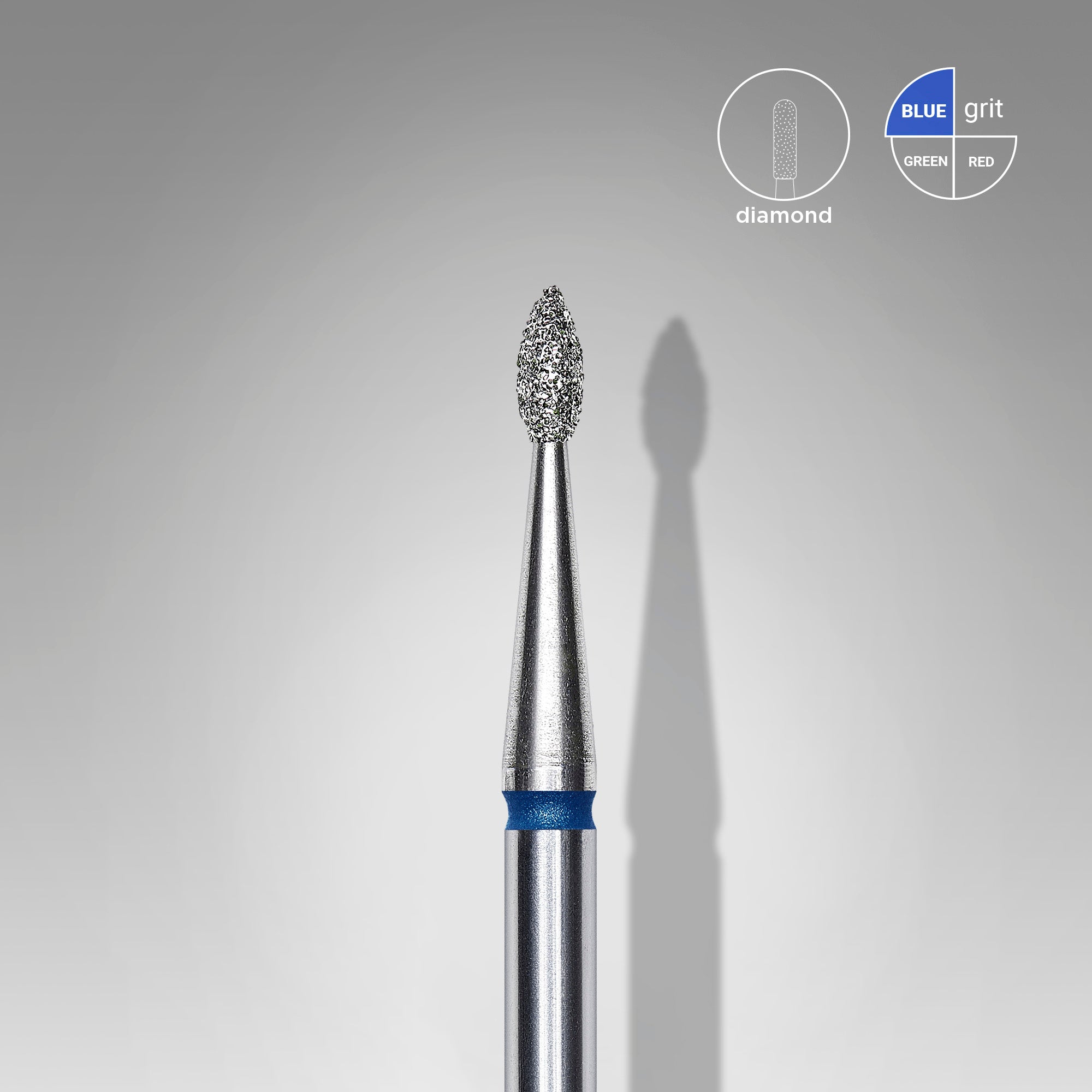 Fresa - Gota Azul. Diámetro 1,6 mm, parte de trabajo 4 mm (STALEKS)
