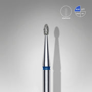 Fresa Gema redondeada azul. Diámetro 1,2 mm, parte de trabajo 3 mm (STALEKS)