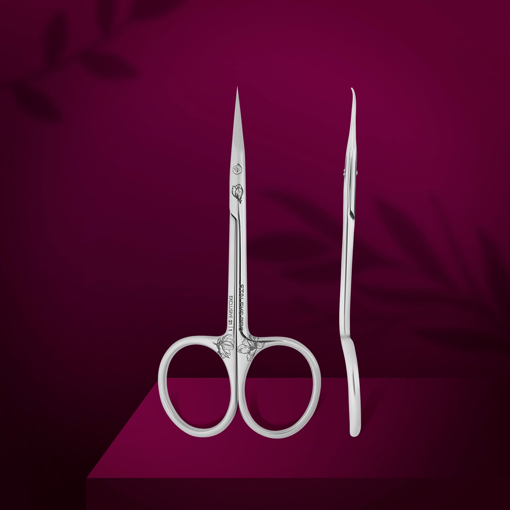 Tijeras profesionales para cutícula con gancho EXCLUSIVE 21 TIPO 1 (magnolia)