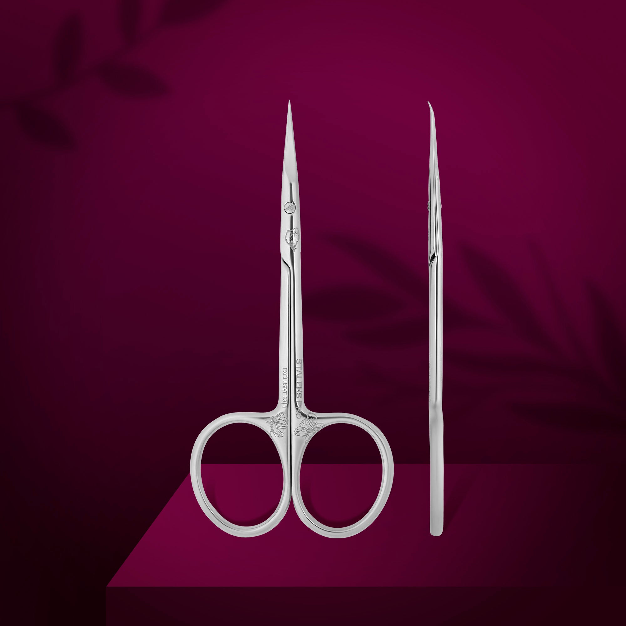 Tijeras profesionales para cutícula con gancho EXCLUSIVE 23 TIPO 1 (magnolia)