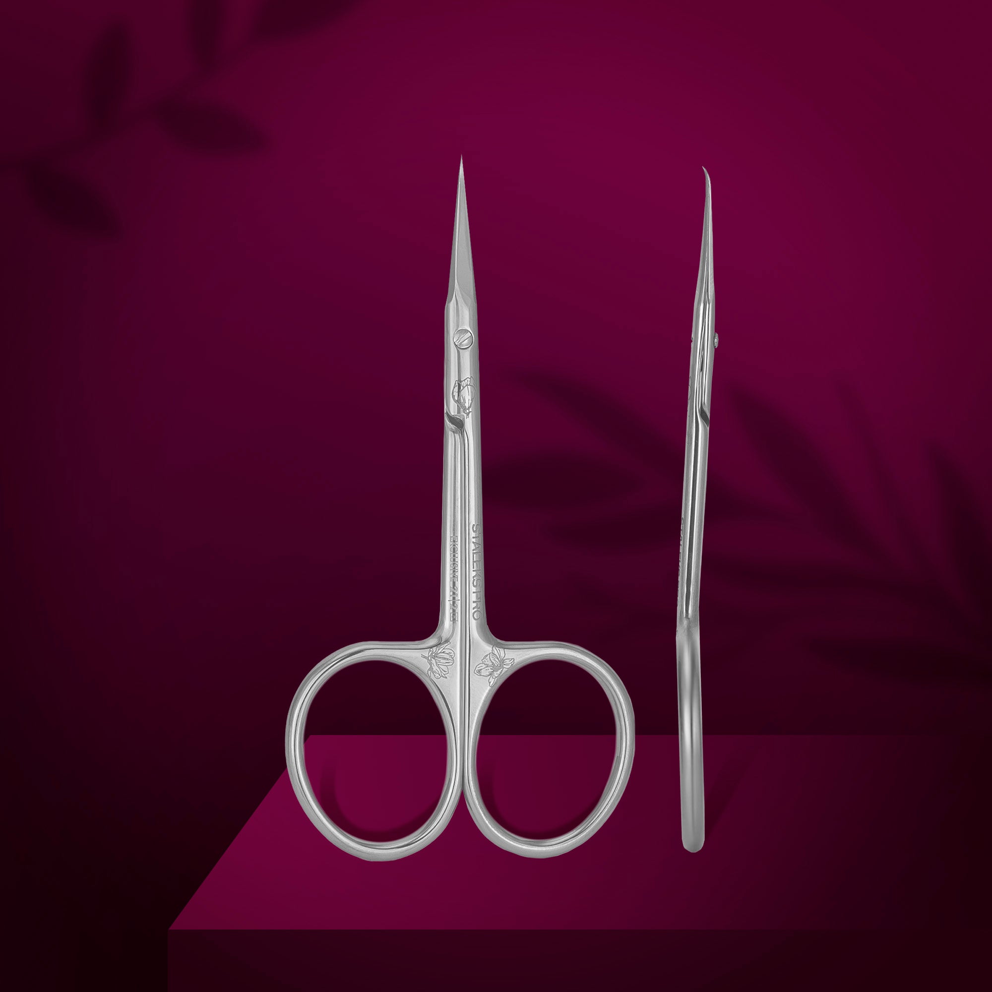 Tijeras profesionales para cutícula con gancho EXCLUSIVE 21 TIPO 2 (magnolia)
