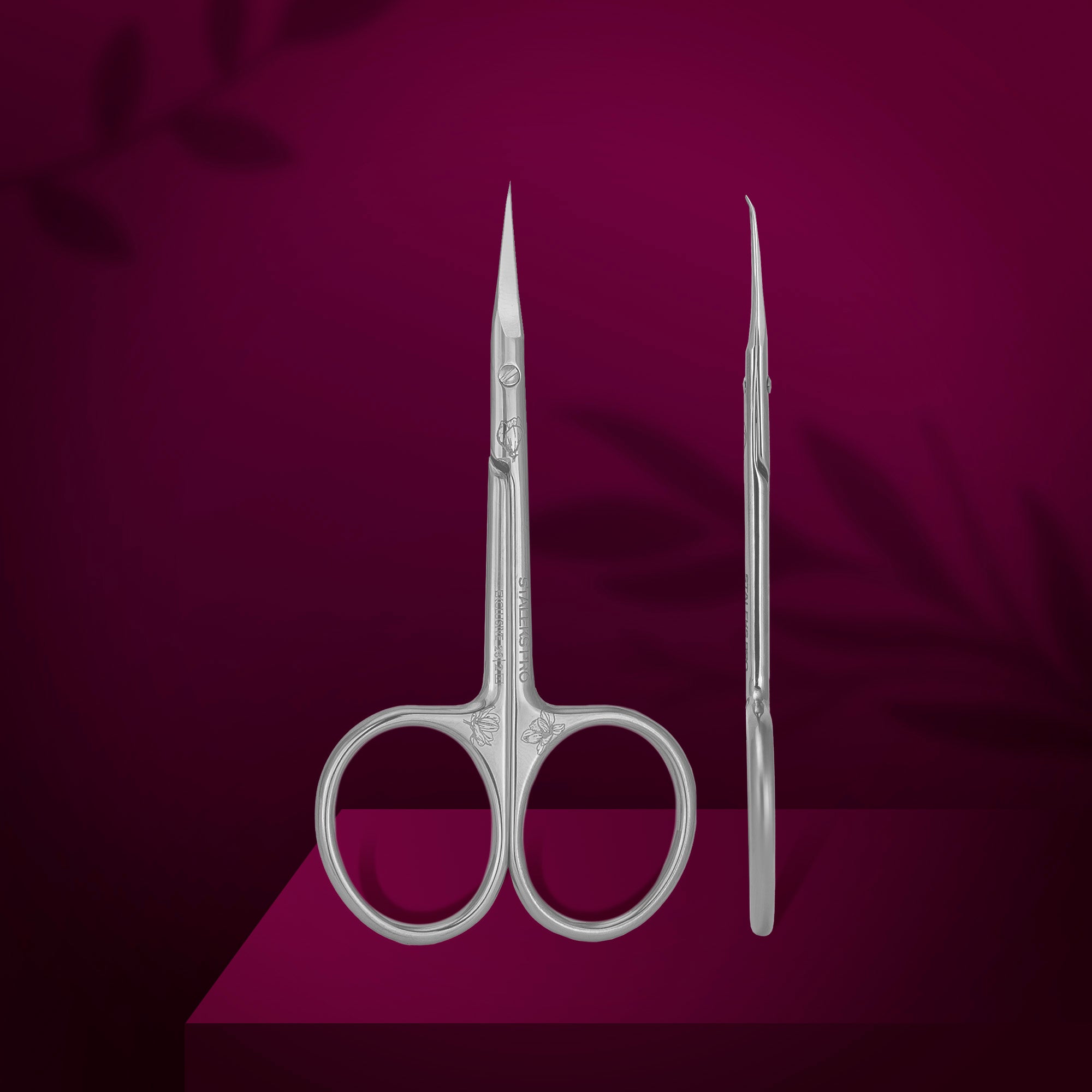 Tijeras profesionales para cutícula con gancho EXCLUSIVE 23 TIPO 2 (magnolia)