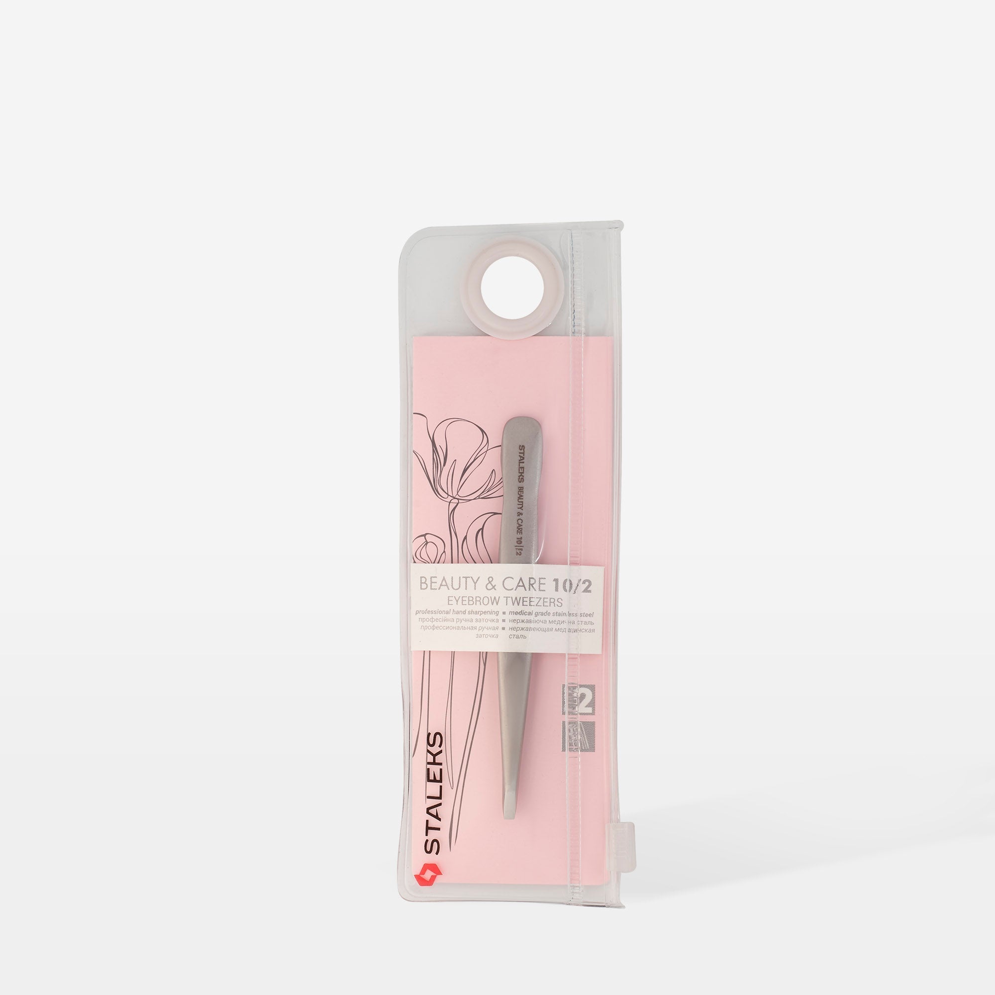 Pinzas para cejas BEAUTY & CARE 10 TYPE 2 (rectas estrechas)