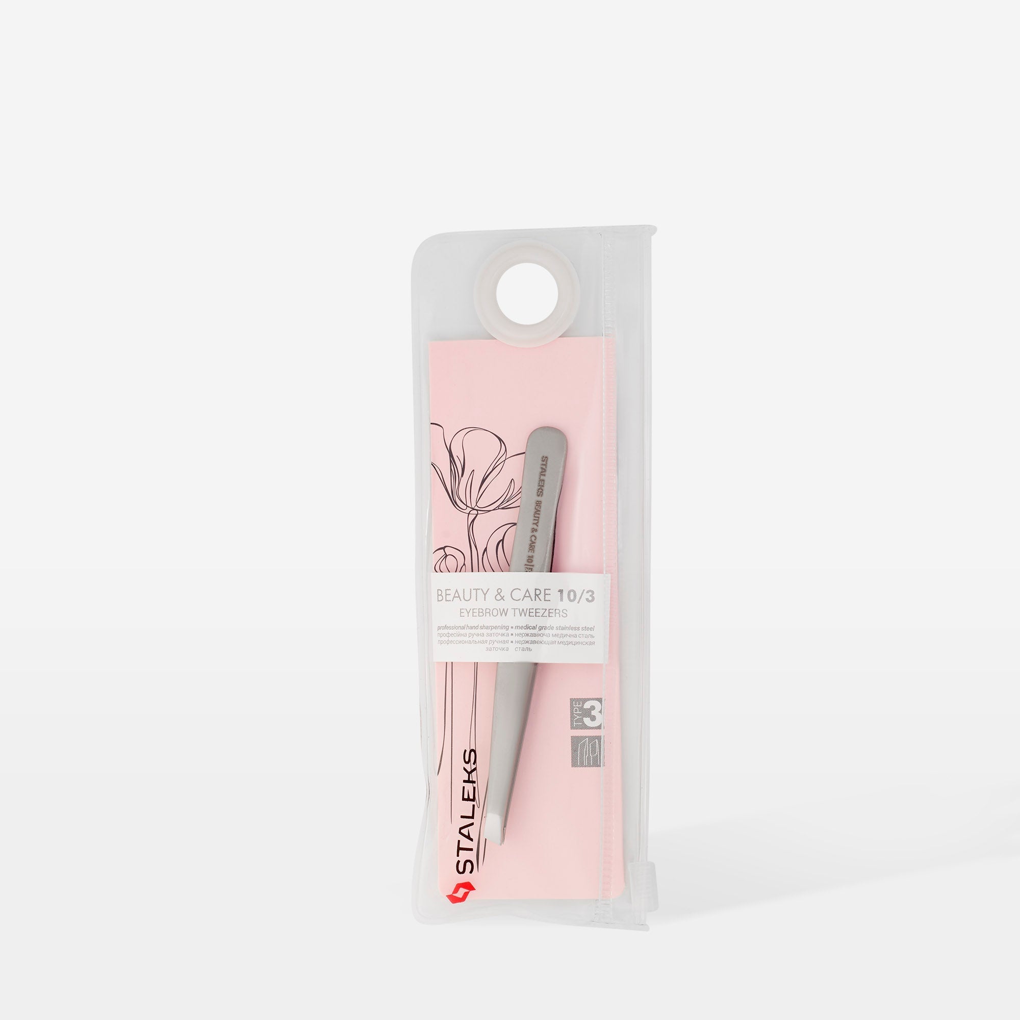 Pinzas para cejas BEAUTY & CARE 10 TYPE 3 (biselado ancho)