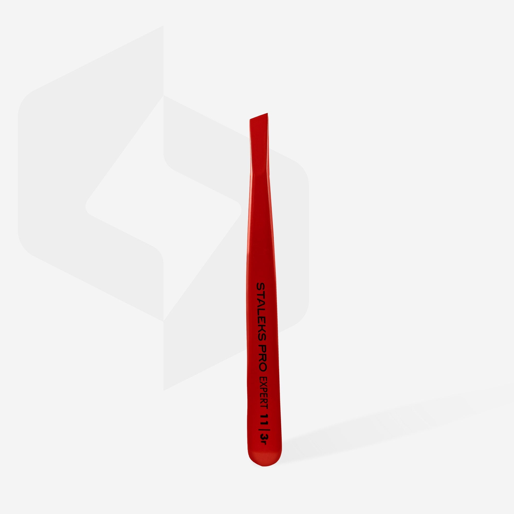 Pinza para cejas roja EXPERT 11 TIPO 3r (biselado ancho)