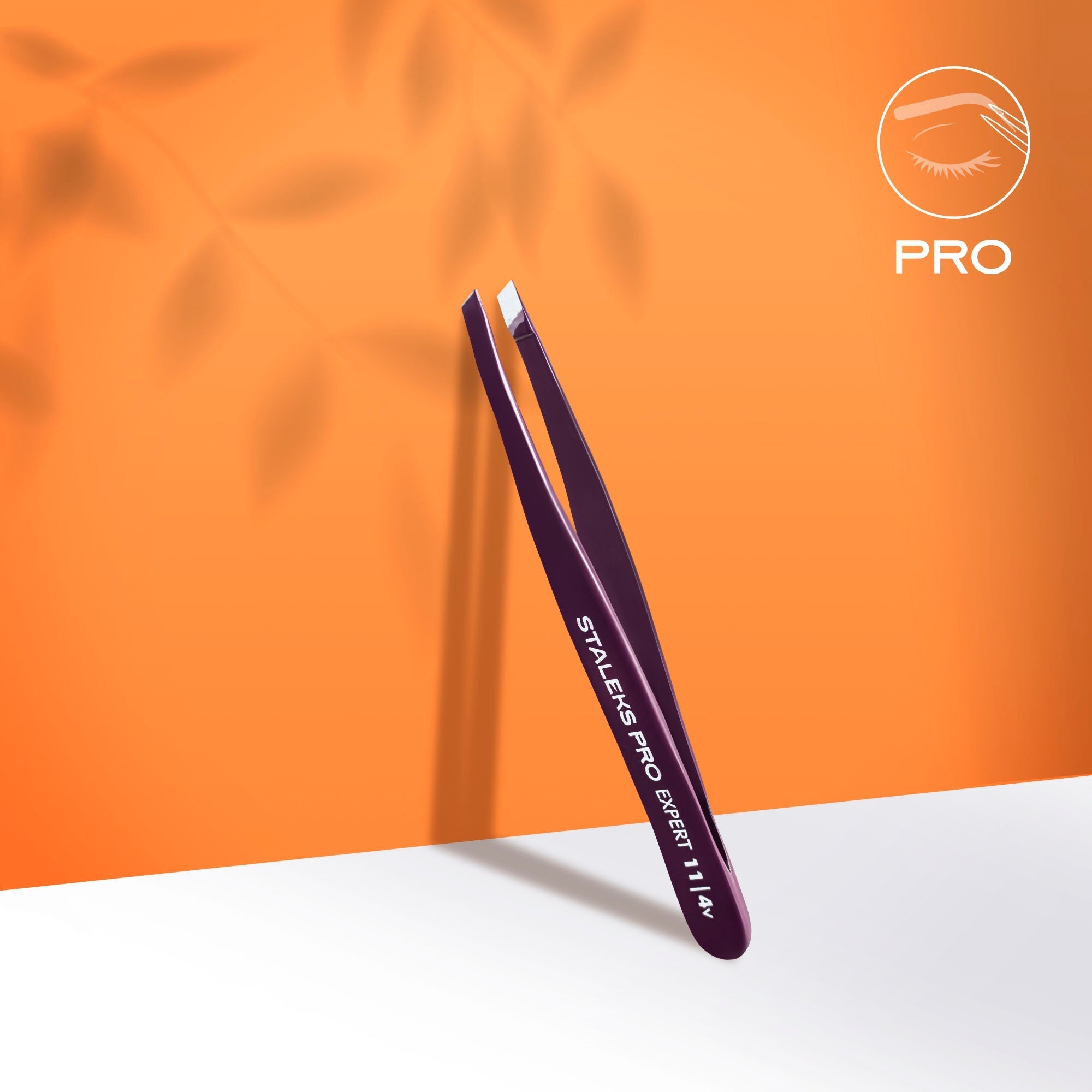 Pinza para cejas violeta EXPERT 11 TIPO 4v (biselado estrecho)