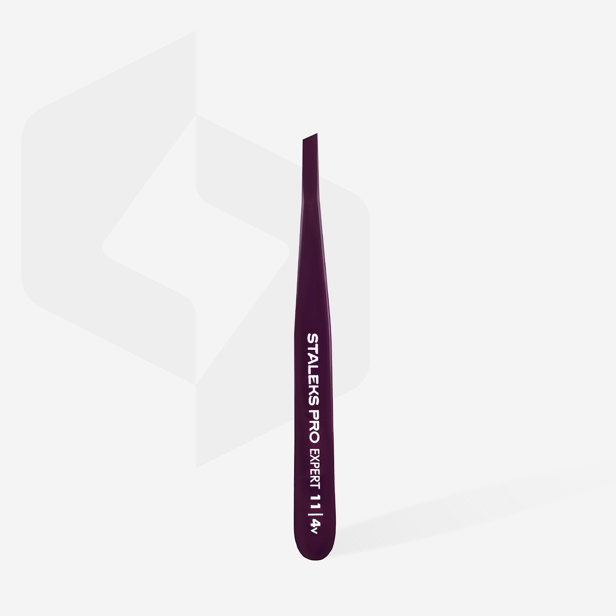 Pinza para cejas violeta EXPERT 11 TIPO 4v (biselado estrecho)
