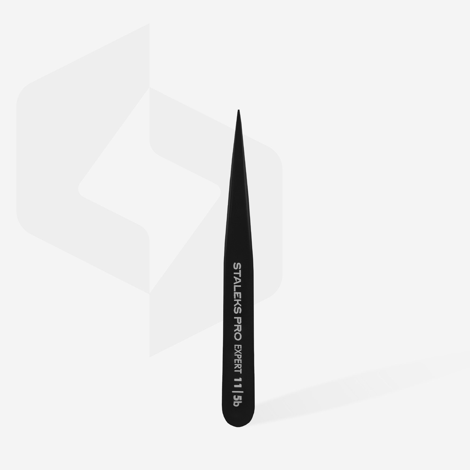 Pinza para cejas negra EXPERT 11 TIPO 5b (punta)