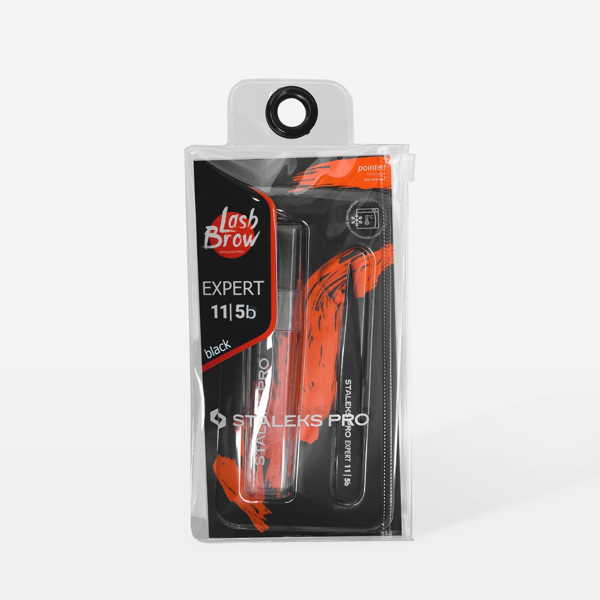 Pinza para cejas negra EXPERT 11 TIPO 5b (punta)