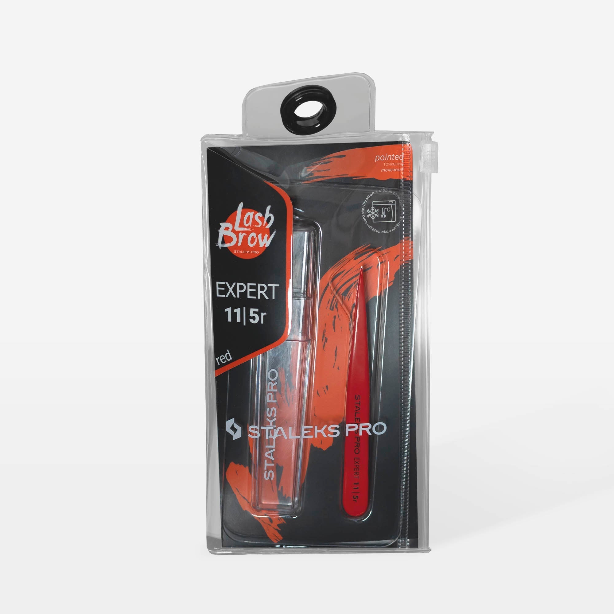 Pinza de cejas roja EXPERT 11 TIPO 5r (punta)