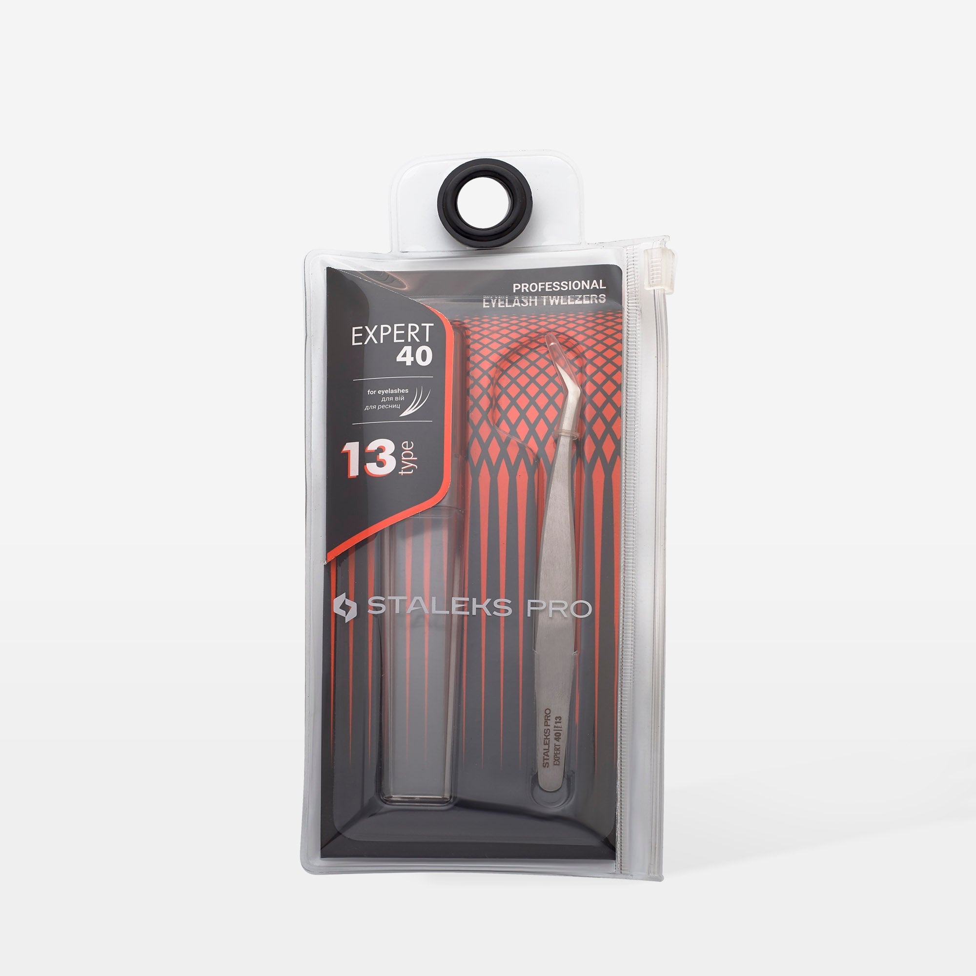 Pinzas de pestañas profesionales EXPERT 40 TYPE 13 (en forma de L, 40')