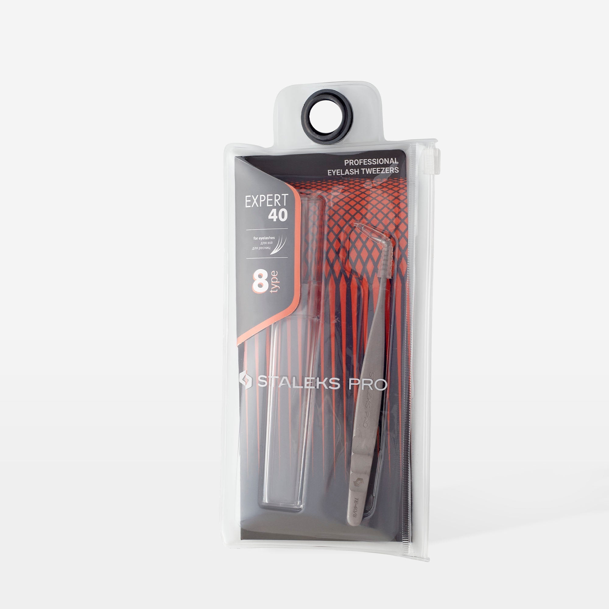 Pinzas de pestañas profesionales EXPERT 40 TIPO 8 (en forma de L, 85')