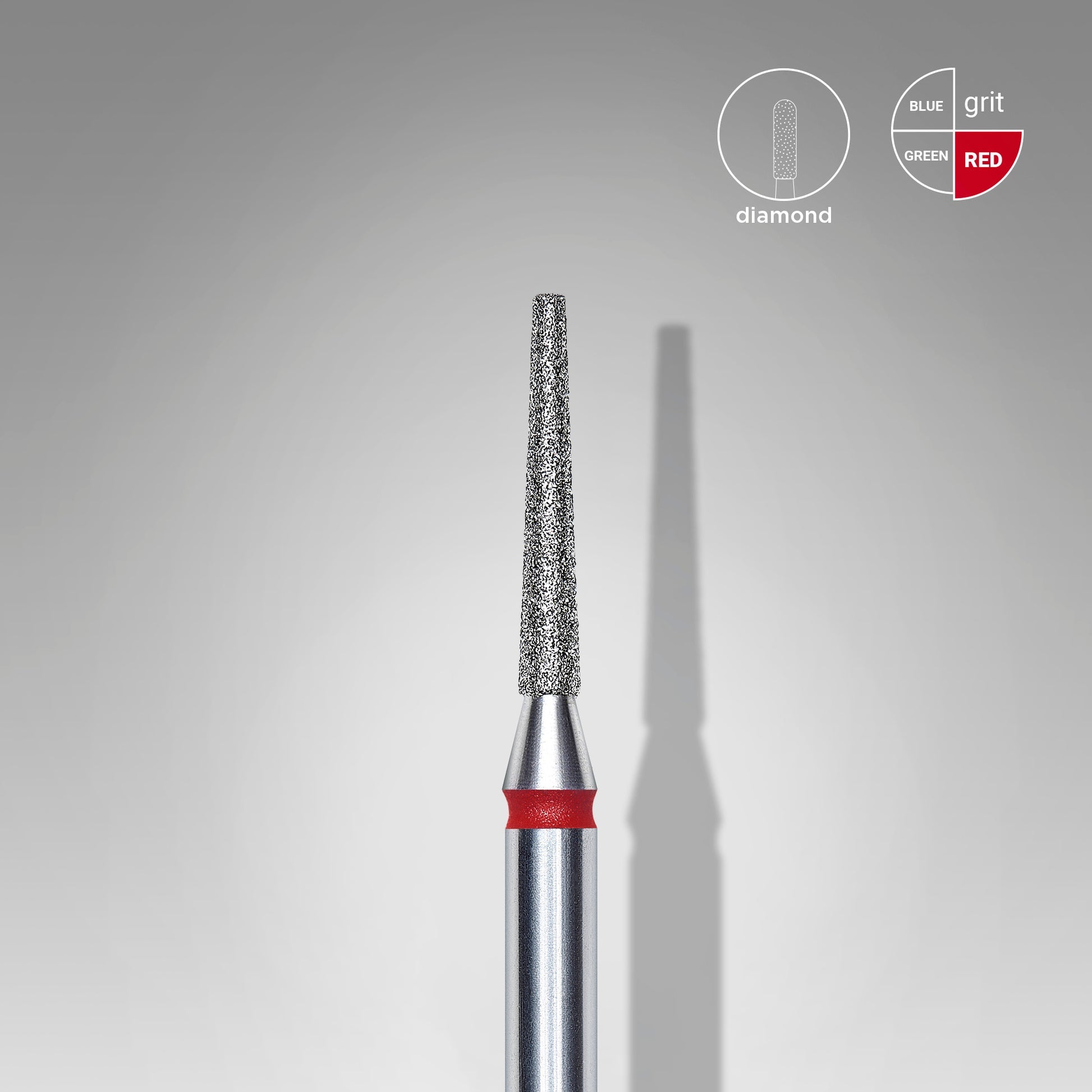 Fresa - «Cono Truncado» roja. Diámetro 1,6 mm, parte de trabajo 10mm (STALEKS)