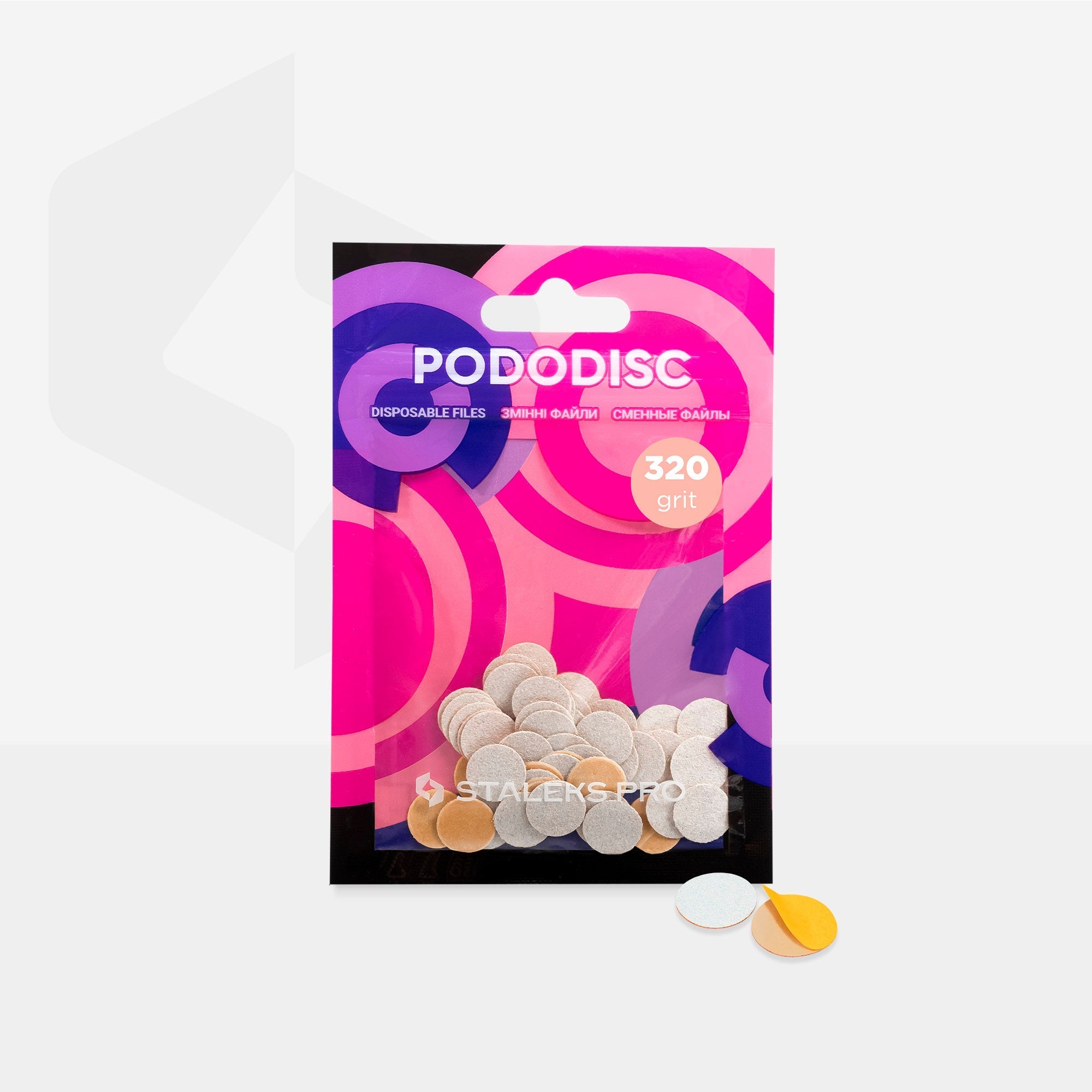 Limas blancas desechables para disco de pedicura PODODISC XS EXPERT 320 grit (50 uds.)