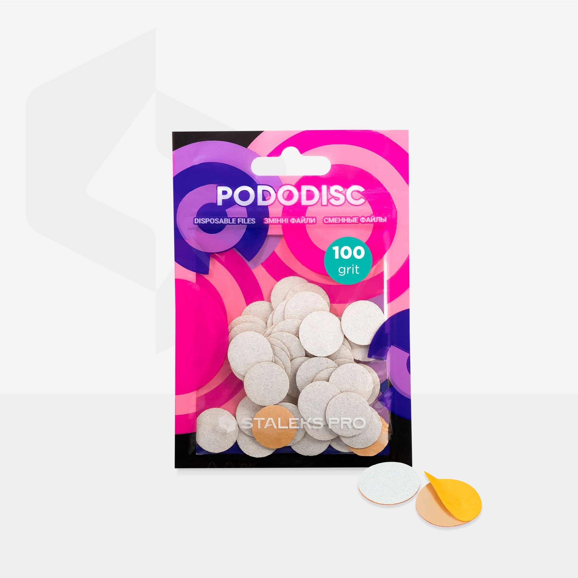 Limas blancas desechables para disco de pedicura PODODISC S EXPERT grano 80 (50 uds.)