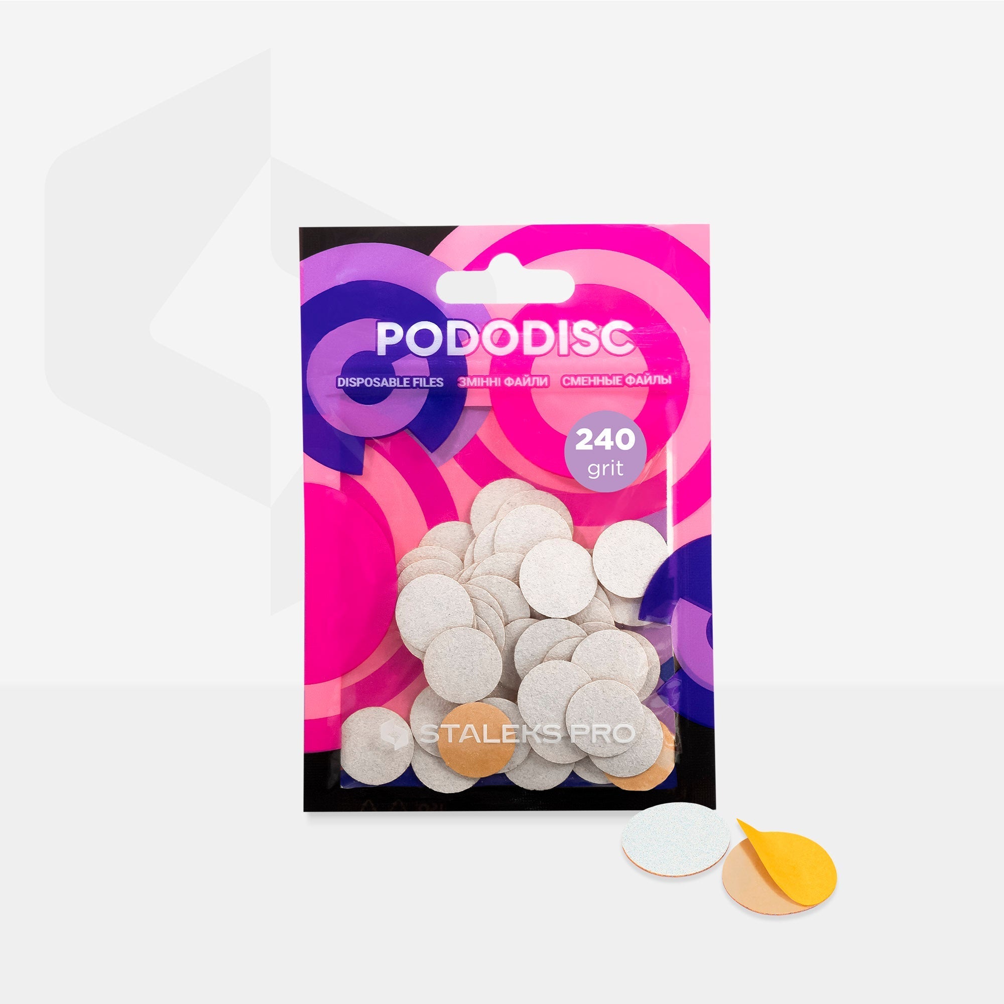 Limas blancas desechables para disco de pedicura PODODISC S EXPERT grano 180 (50 uds.)