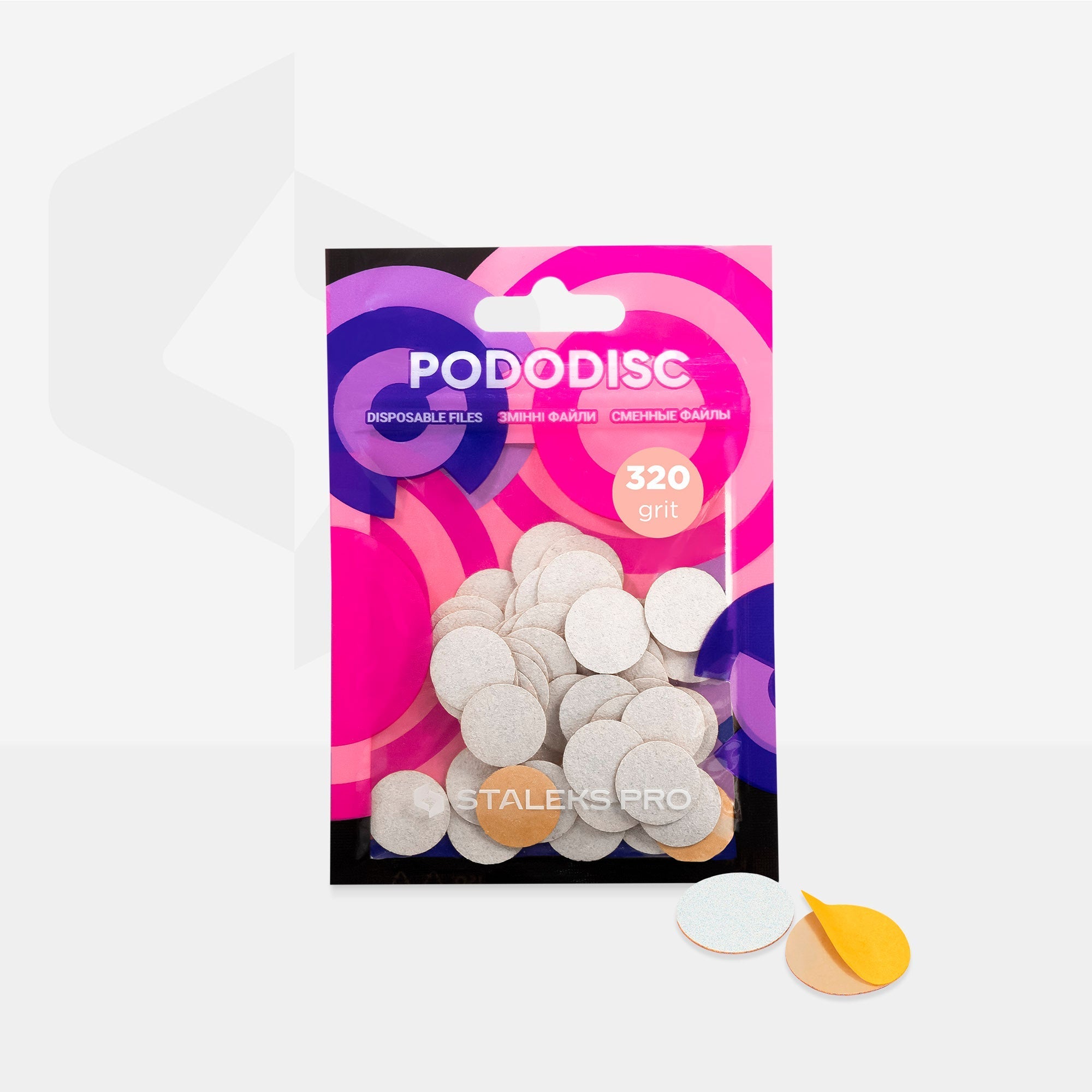 Limas blancas desechables para disco de pedicura PODODISC S EXPERT grano 240 (50 uds.)