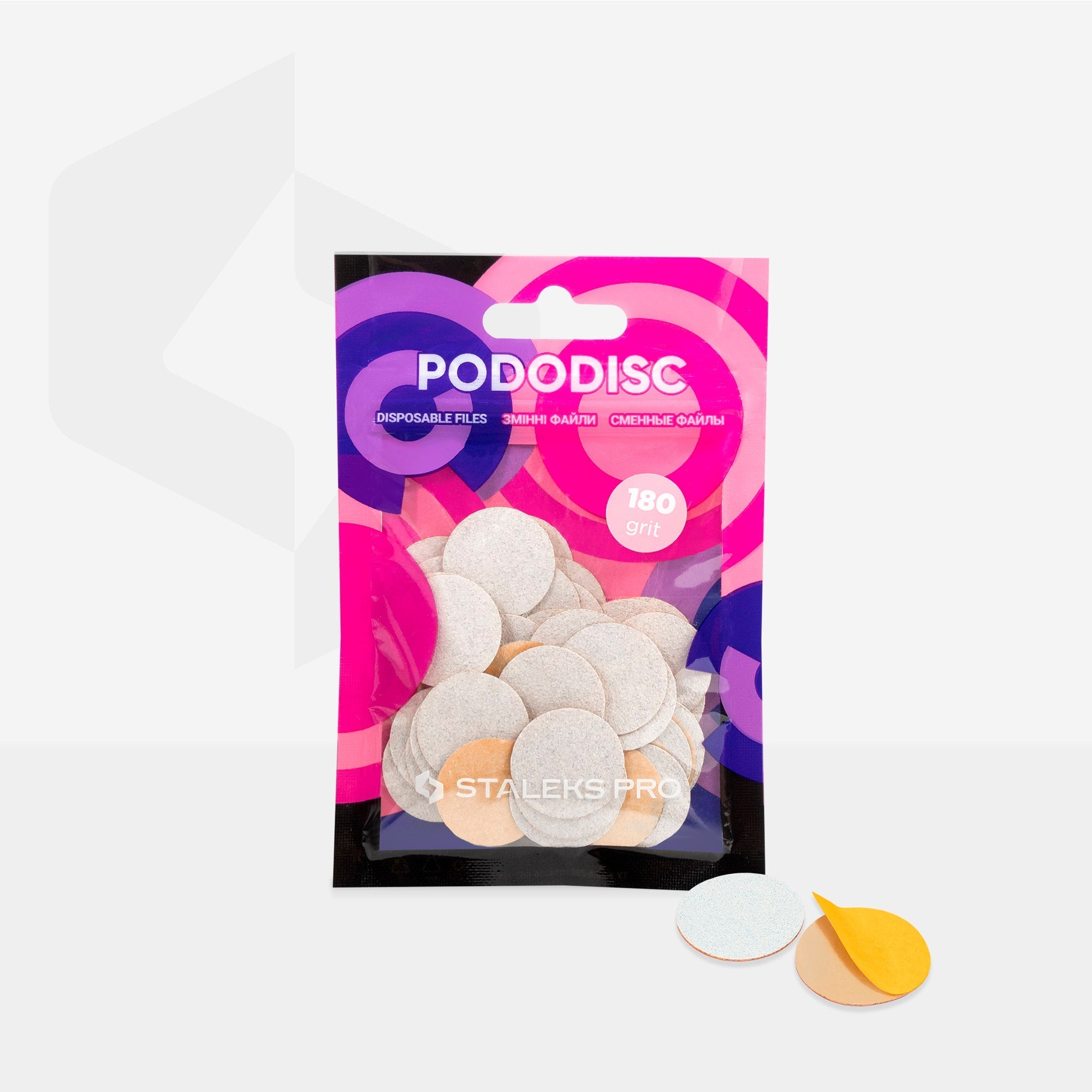 Limas blancas desechables para disco de pedicura PODODISC M EXPERT grano 180 (50 uds.)
