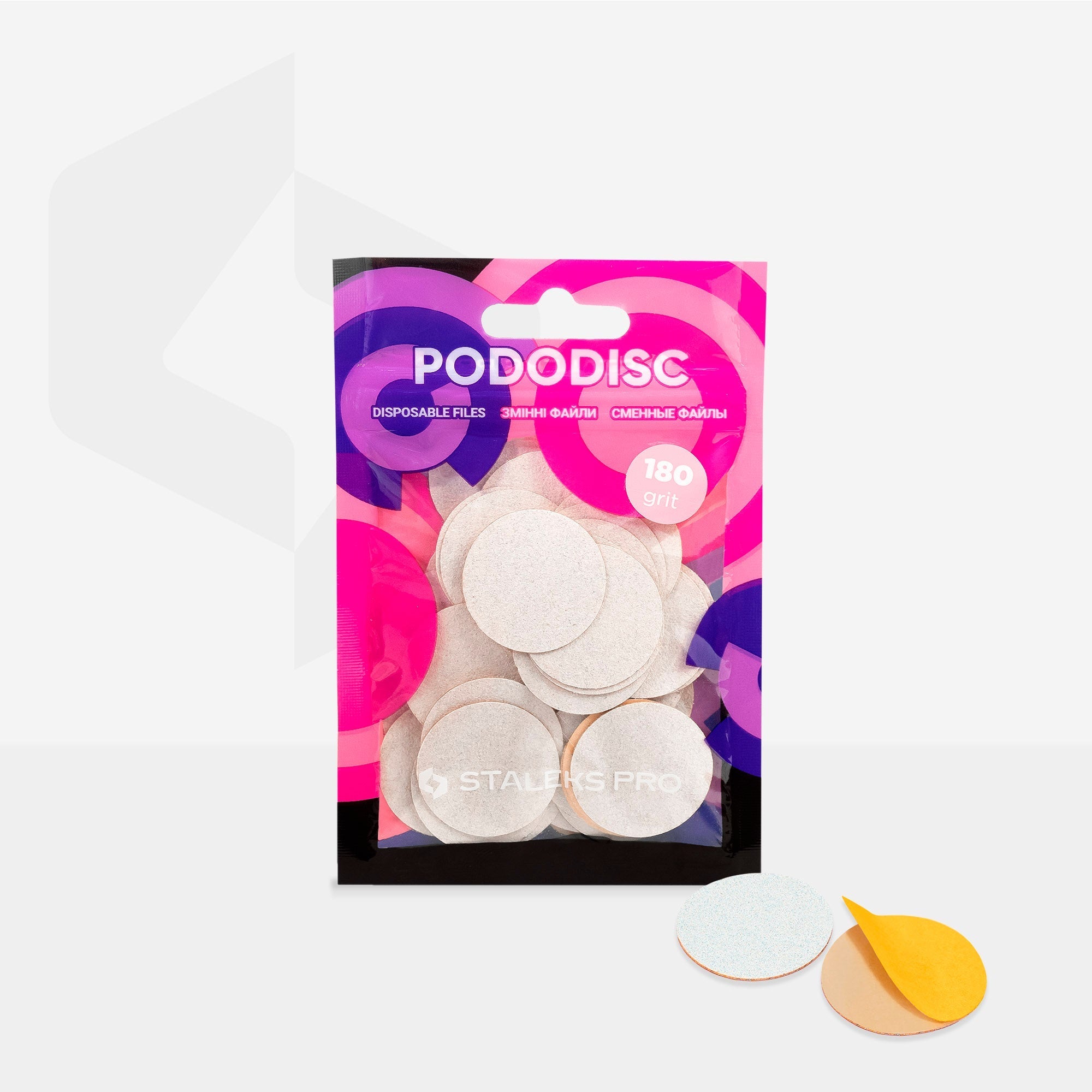 Limas blancas desechables para pedicura disco PODODISC L EXPERT grano 100 (50 uds.)