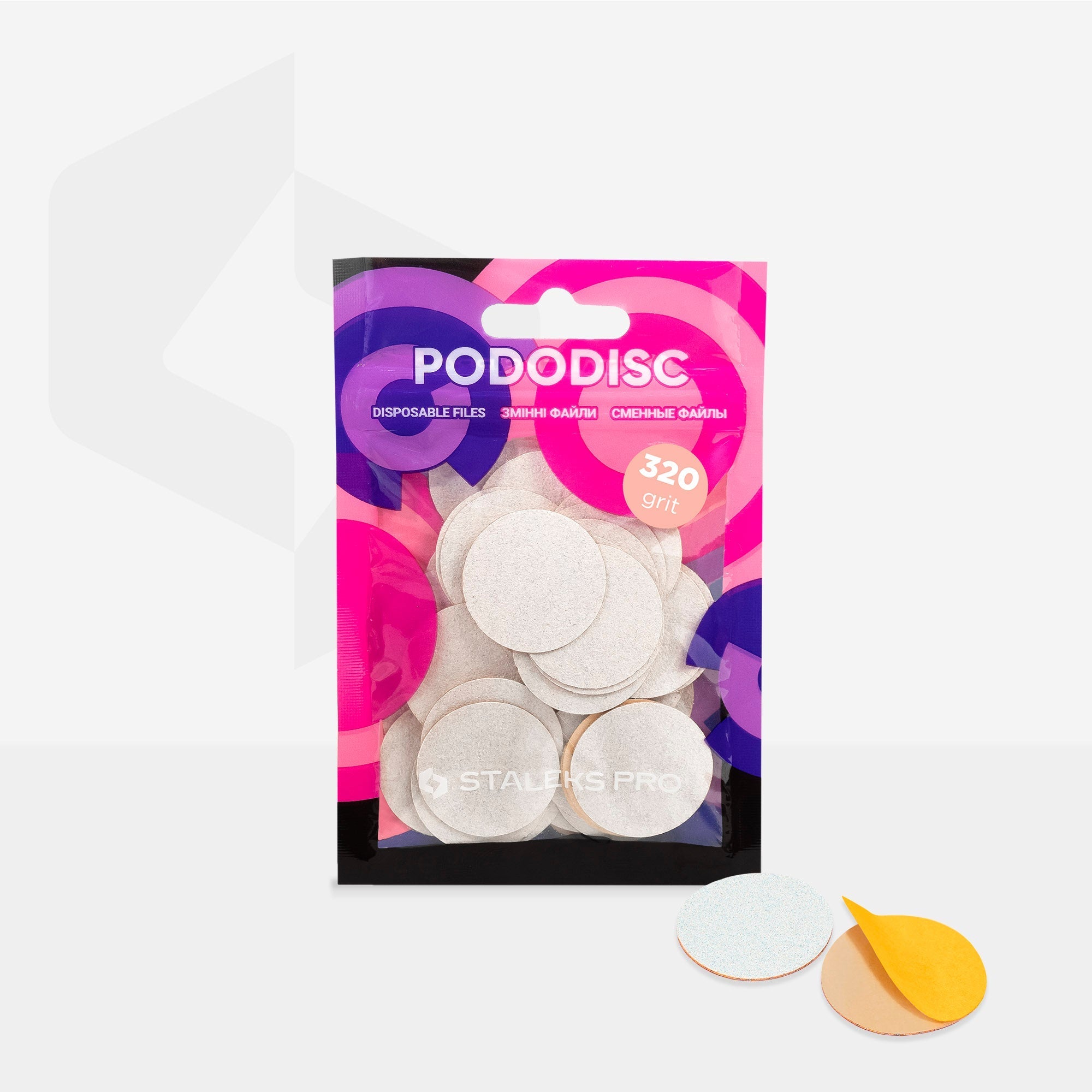 Limas blancas desechables para disco de pedicura PODODISC L EXPERT grano 240 (50 uds.)