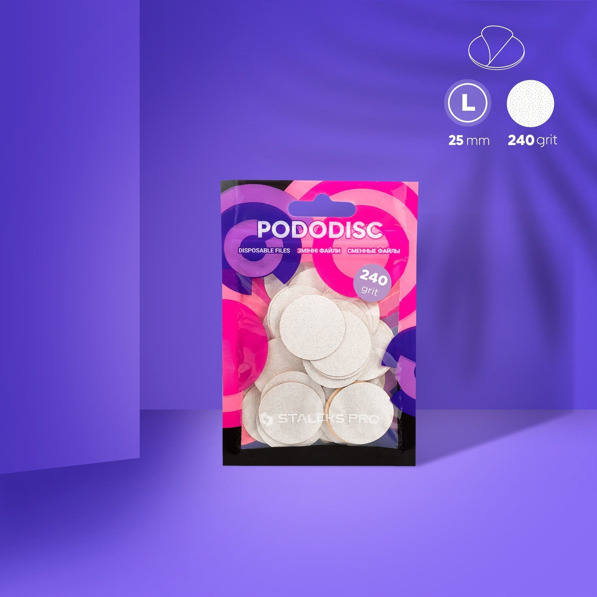 Limas descartables PODODISC L