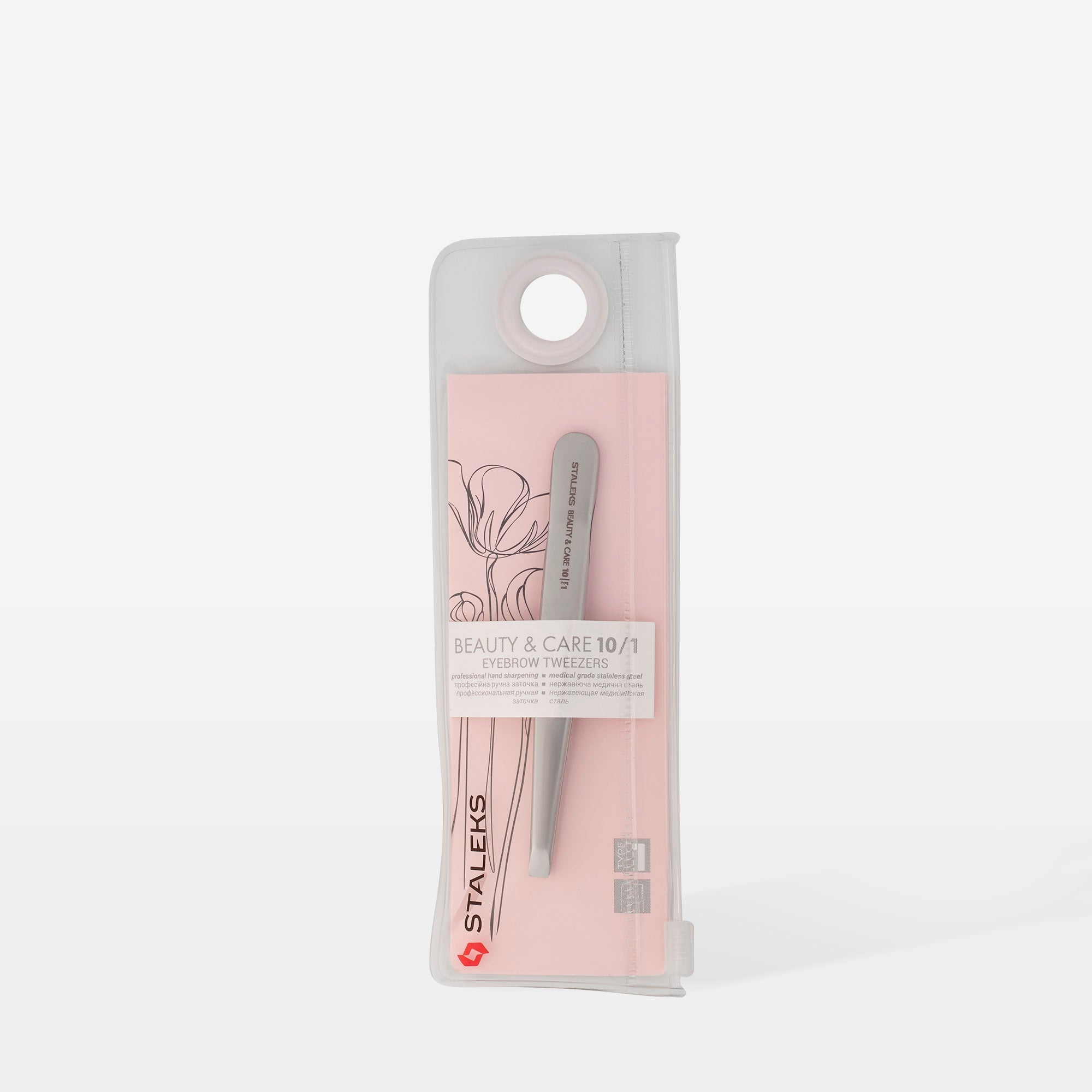 Pinzas para cejas BEAUTY & CARE 10 TYPE 1 (recta ancha)